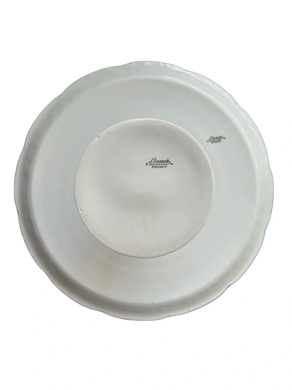 LIMOGES FRANCE Vintage Porcelain Cake Plate Pedestal 11.5” Rare Collectible